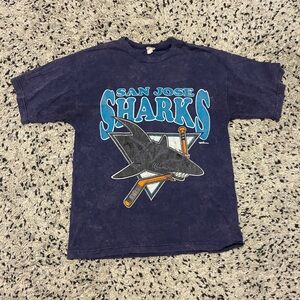 Vintage San Jose Sharks Graphic Tee - Sz M
